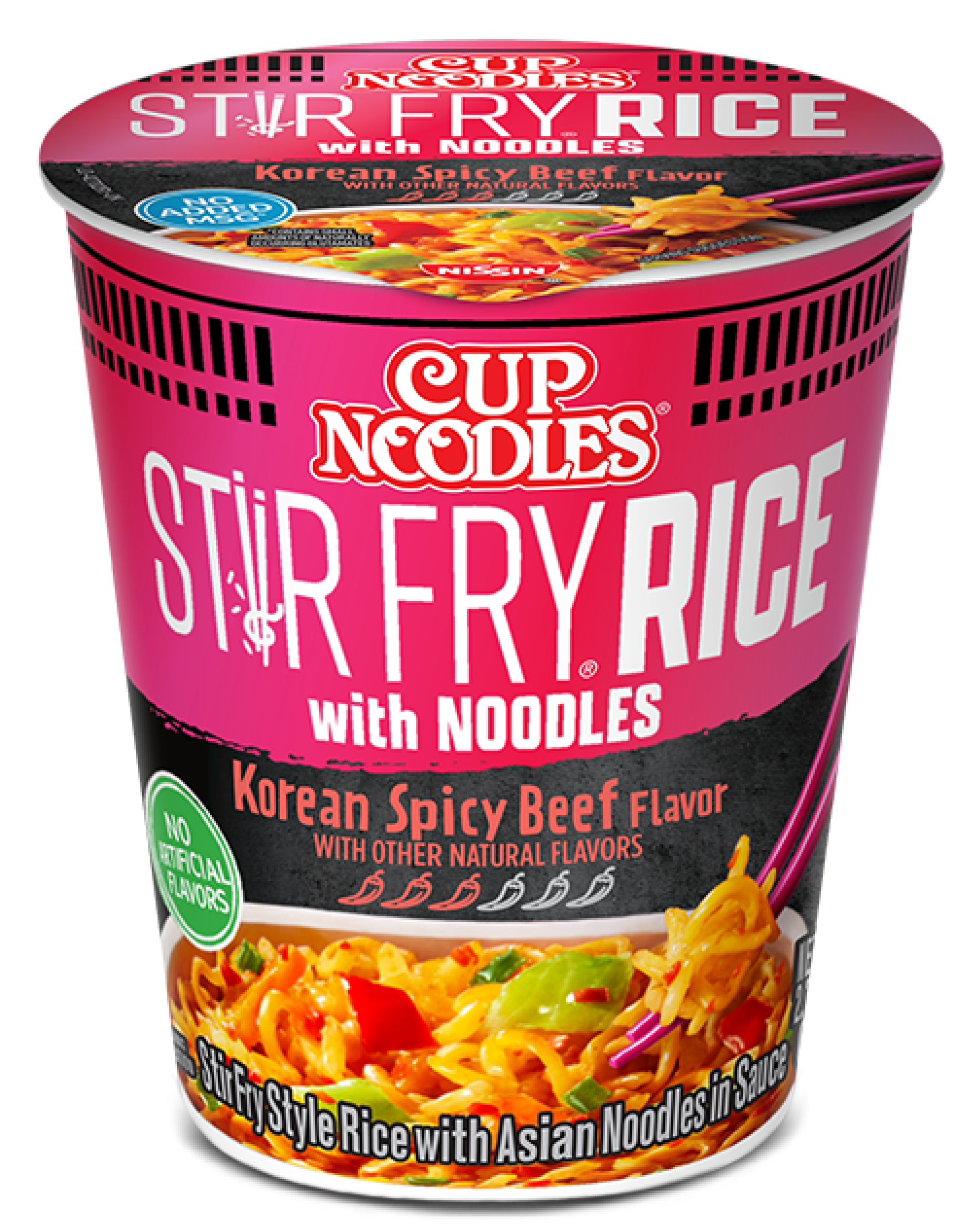 Cup Noodles Stir Fry Rice with Noodles Korean Spicy Beef