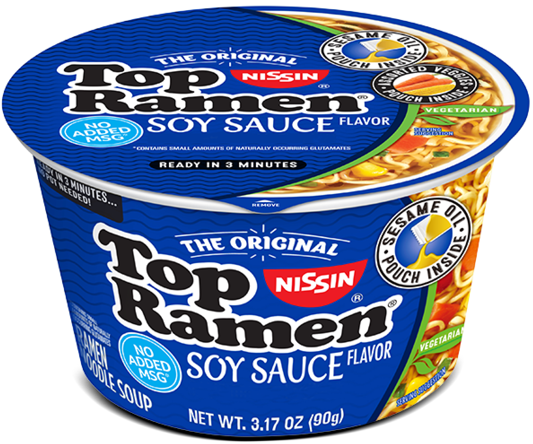 Nissin Top Ramen Soy Sauce Flavor Ramen Noodle Soup, 3.17 oz - Kroger