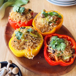 RAMEN STUFFED BELL PEPPERS