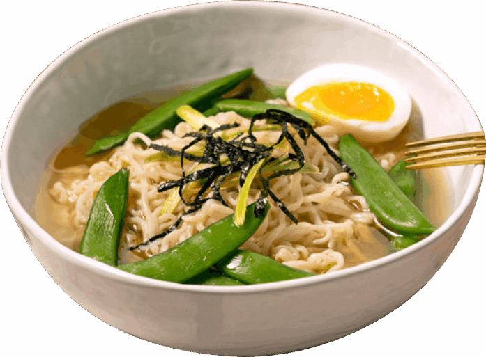 SPRING TOP RAMEN® WITH SNAP PEAS AND ASPARAGUS