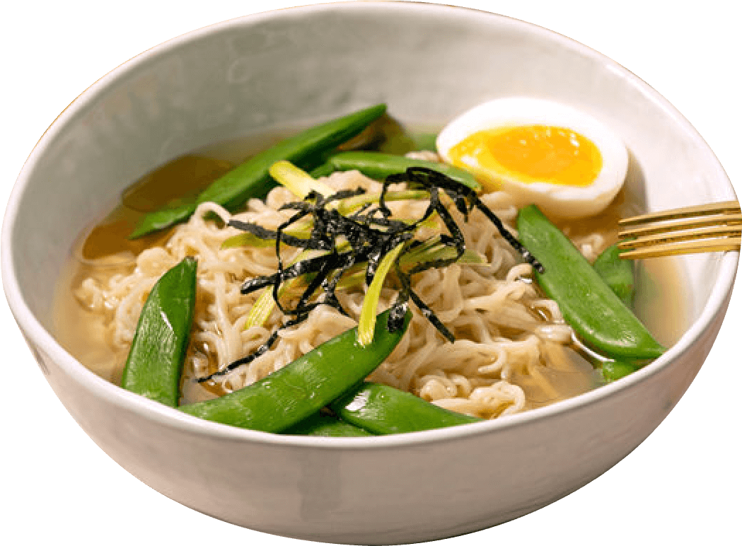 SPRING TOP RAMEN® WITH SNAP PEAS AND ASPARAGUS