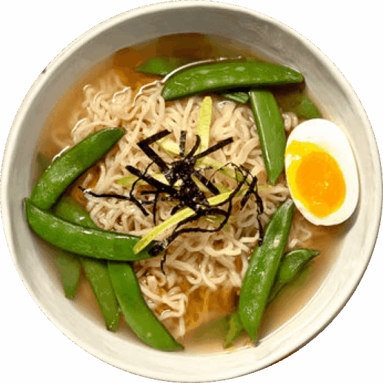 SPRING TOP RAMEN® WITH SNAP PEAS AND ASPARAGUS